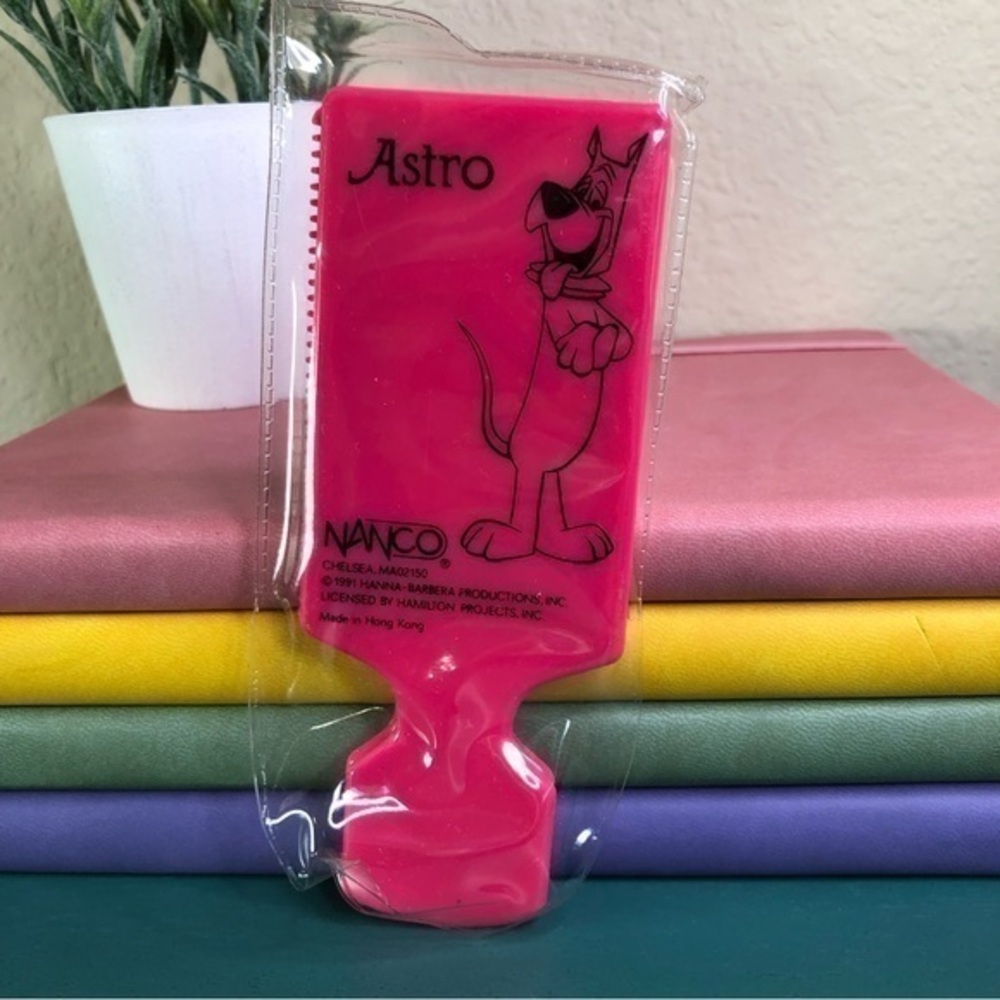 Astro Comb & Mirror Set The Jetsons Clear Case Pink Vintage TV George Jetson Dog